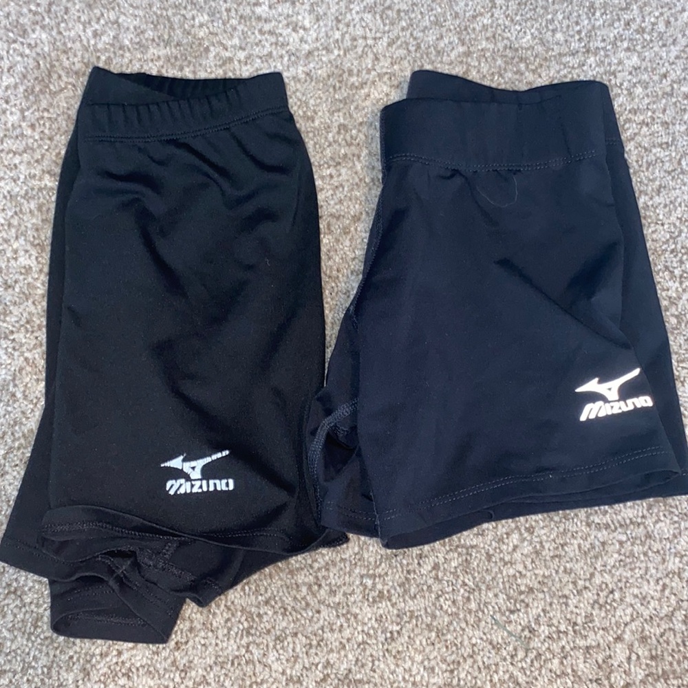 black volleyball spandex, MIZUNO brand, size xs and small, PACK OF 2